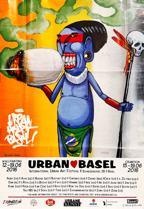 CRANIO 'Urban Art Basel' (2016) RARE Original Lithograph Poster