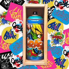 Load image into Gallery viewer, CRASH 'MTN Spray Paint Can' (2023) Limited Edition in Wood Display