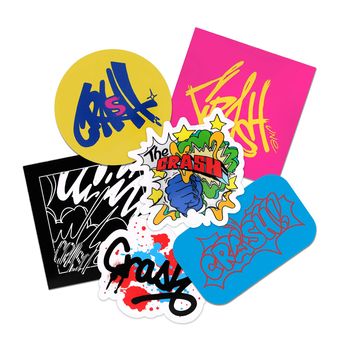 Crash Rescue Sticker CRASH 'Sticker 6-Pack' (2025) Colorful Graffiti Sticker Set