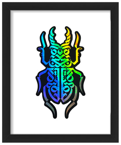 CRYPTIK 'Ataxia' (2018) Framed Promotional Holographic Decal - Signari Gallery 