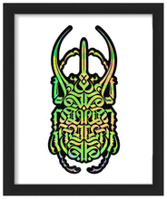 Load image into Gallery viewer, CRYPTIK &#39;Rhino Beetle&#39; (2018) Framed Promotional Holographic Decal - Signari Gallery 