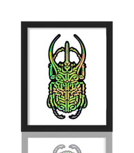 Load image into Gallery viewer, CRYPTIK &#39;Rhino Beetle&#39; (2018) Framed Promotional Holographic Decal - Signari Gallery 