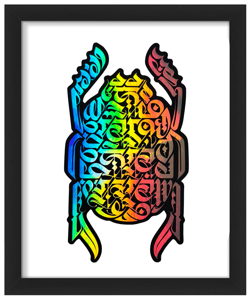 CRYPTIK 'Scarab' (2018) Framed Promotional Holographic Decal