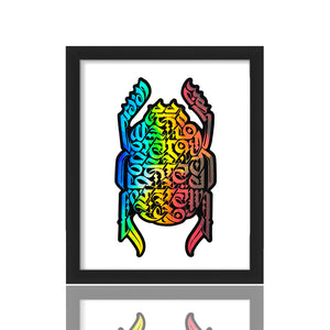 CRYPTIK 'Scarab' (2018) Framed Promotional Holographic Decal