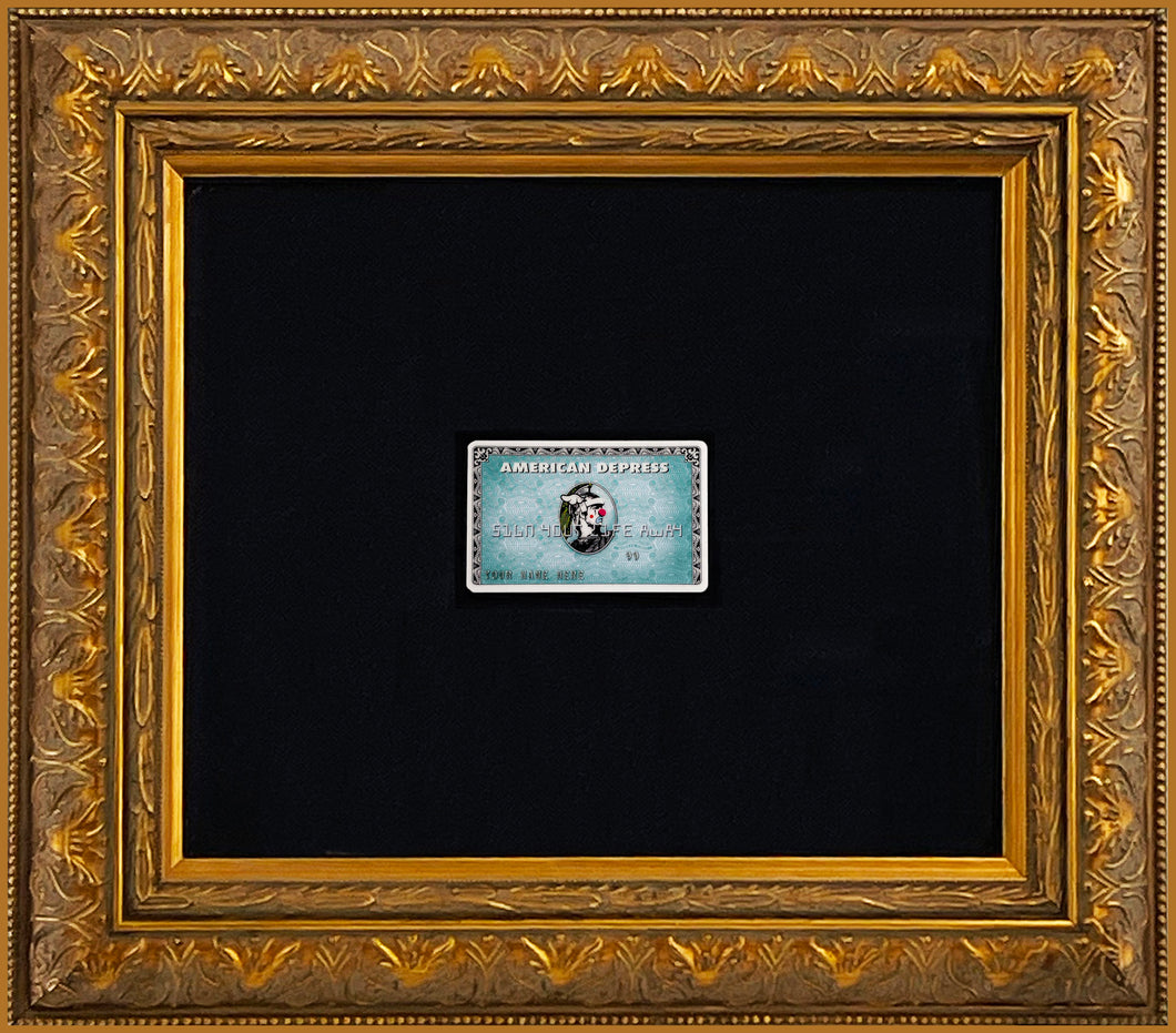 D*FACE x BANKSY 'American Depress' (2015) Custom Framed Dismaland Credit Card
