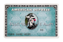 Load image into Gallery viewer, D*FACE x BANKSY &#39;American Depress&#39; Framed Dismaland Faux Credit Card - Signari Gallery 