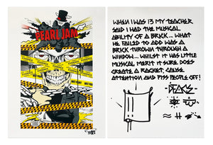 D*FACE x Pearl Jam 'Create a Racket' (2013) Screen Print