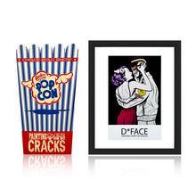 Load image into Gallery viewer, D*FACE &#39;Painting Over the Cracks&#39; (2022) Gallery Show Popcorn Bucket + Framed Show Card - Signari Gallery 