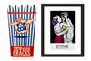 D*FACE 'Painting Over the Cracks' (2022) Gallery Show Popcorn Bucket + Framed Show Card