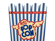 Load image into Gallery viewer, D*FACE &#39;Painting Over the Cracks&#39; (2022) Gallery Show Popcorn Bucket + Framed Show Card