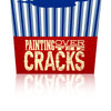 D*FACE 'Painting Over the Cracks' (2022) Gallery Show Popcorn Bucket + Framed Show Card