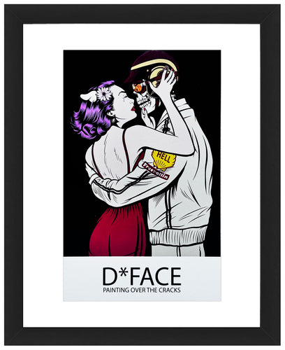 D*FACE 'Painting Over the Cracks' (2022) Original (framed) Show Card