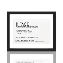 Load image into Gallery viewer, D*FACE &#39;Painting Over the Cracks&#39; (2022) Original (framed) Show Card