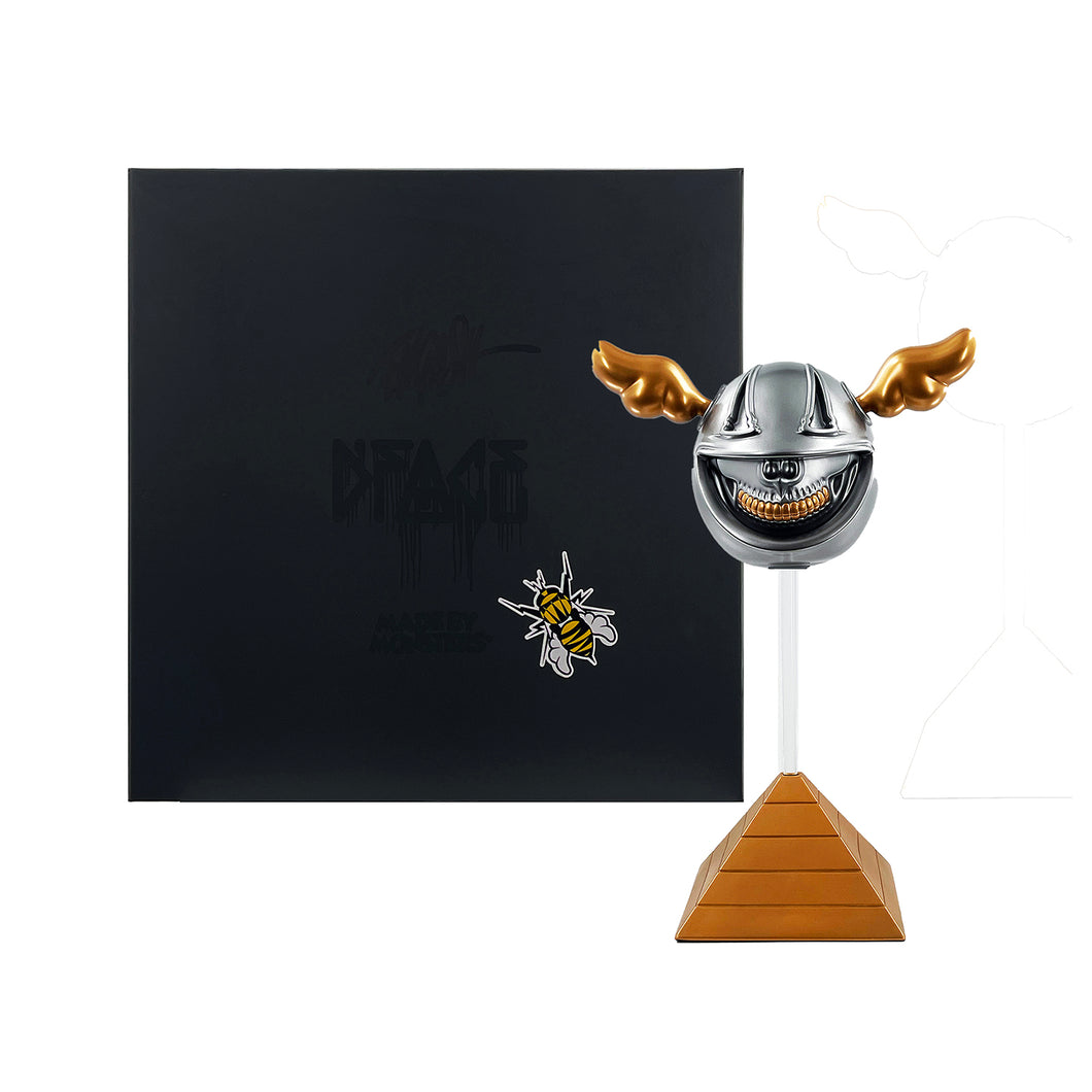 D*FACE x RON ENGLISH 'D*Dog x Grin Skull' (2019) RARE Designer Art Sculpture