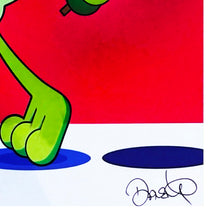 Load image into Gallery viewer, DALEK 'Marching to Oblivion' (2024) Space Monkey Screen Print (Wild Cherry)