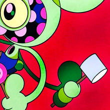 Load image into Gallery viewer, DALEK 'Marching to Oblivion' (2024) Space Monkey Screen Print (Wild Cherry)
