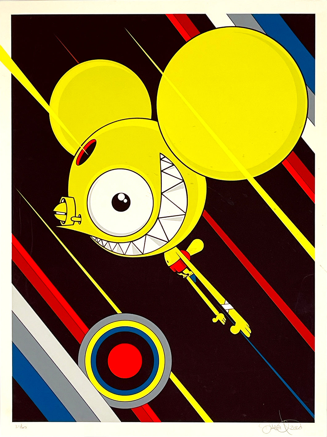 DALEK 'Spacemonkey: Flying High' (2020) Screen Print