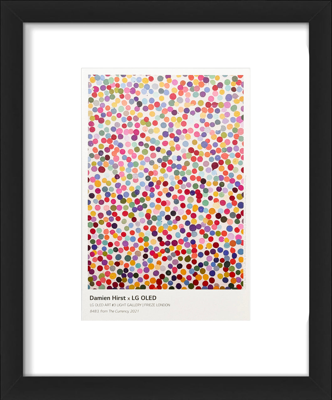 DAMIEN HIRST x Light Gallery 'The Currency: LG OLED #3' (2023) Original (framed) Show Card