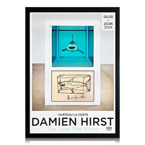 DAMIEN HIRST 'The Lite that Shines' (2024) Rare Hand-Drawn Custom Framed Sketch + Lithograph