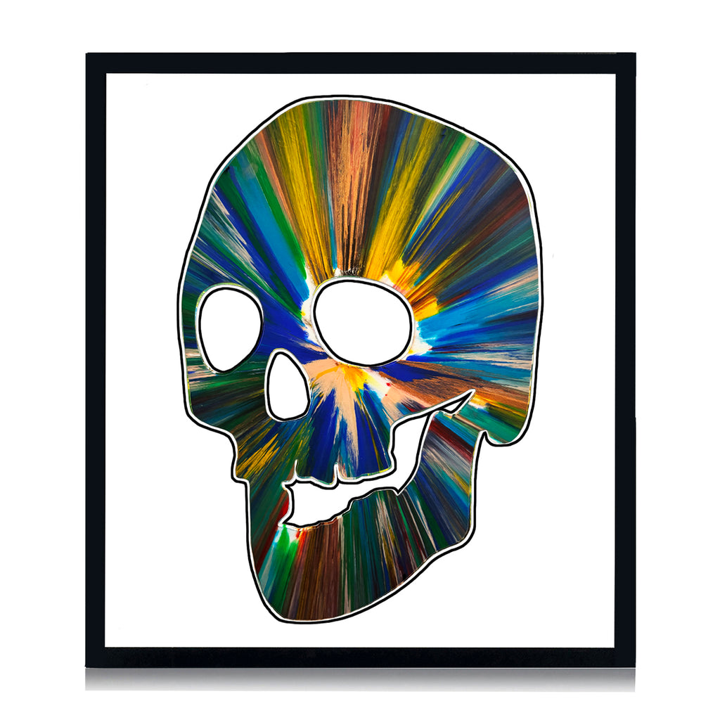 DAMIEN HIRST 'Spin Series: Skull' (2009) Custom Framed Original Acrylic on Paper - Signari Gallery 