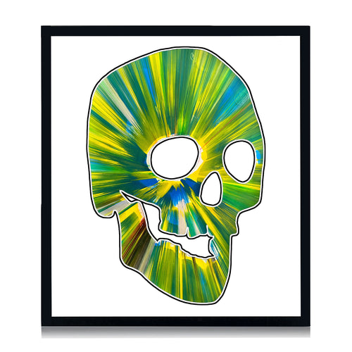 DAMIEN HIRST 'Spin Series: Skull' (2009) Custom Framed Original Acrylic on Paper