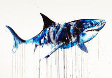 Load image into Gallery viewer, DAVE WHITE &#39;Great White I&#39; (2013) Custom Framed Giclée + Silkscreen Print - Signari Gallery 