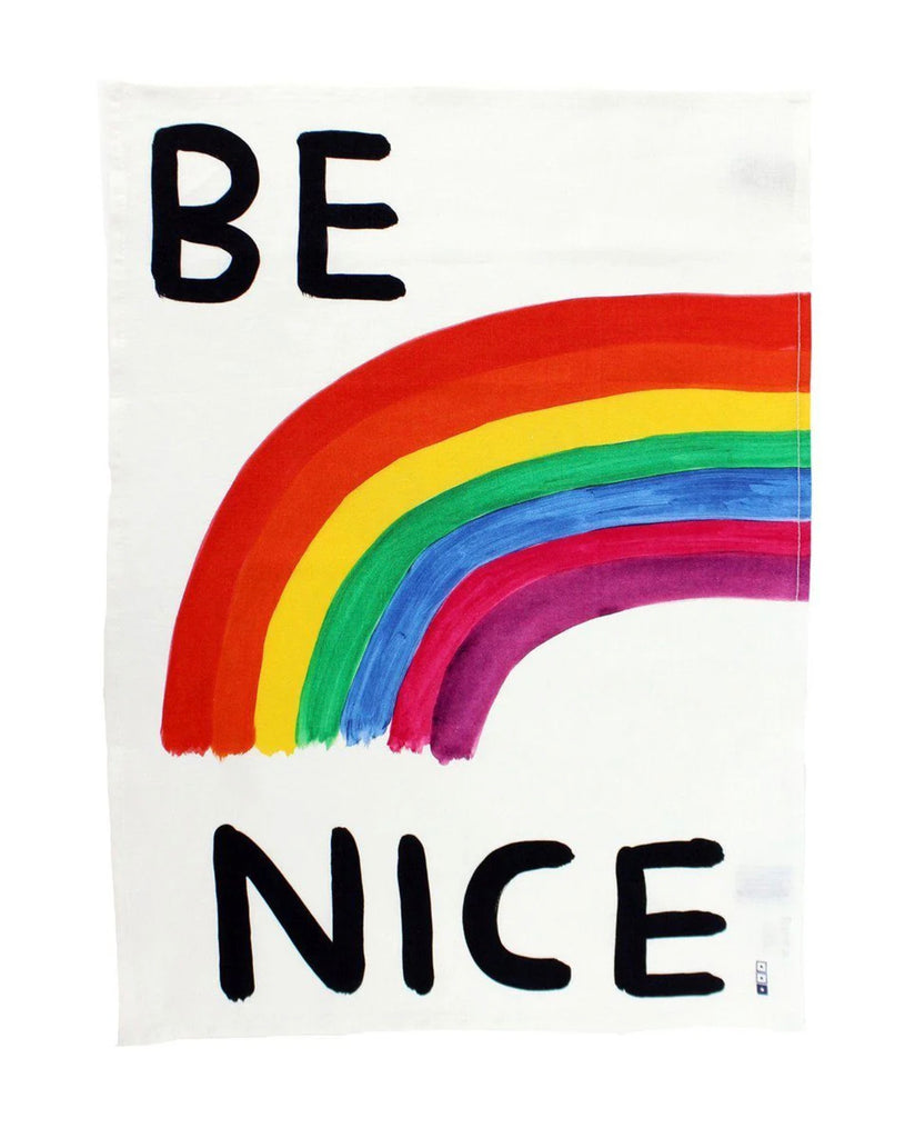 DAVID SHRIGLEY 'Be Kind' (2017) Digitally Printed Tea Towel