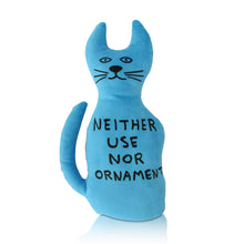 Load image into Gallery viewer, DAVID SHRIGLEY &#39;Neither Use Nor Ornament&#39; (2017) Designer Plush Cat Figure - Signari Gallery 