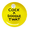 DAVID SHRIGLEY 'Cock A Doodle Twat' (2021) Melamine Dinner Plate - Signari Gallery 