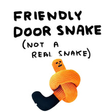 Load image into Gallery viewer, DAVID SHRIGLEY &#39;Friendly Door Snake&#39; (2017) Cordoroy Door-Draft Plush (orange)