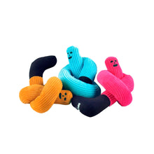 Load image into Gallery viewer, DAVID SHRIGLEY &#39;Friendly Door Snake&#39; (2017) Cordoroy Door-Draft Plush (orange)