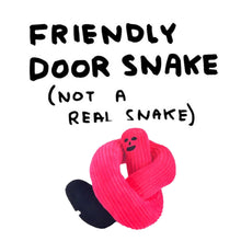 Load image into Gallery viewer, DAVID SHRIGLEY &#39;Friendly Door Snake&#39; (2017) Cordoroy Door-Draft Plush (pink)