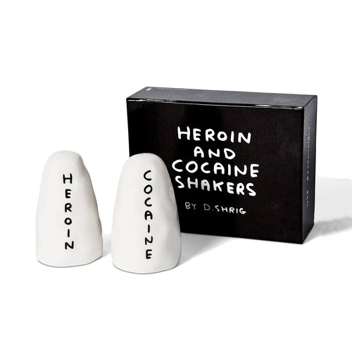 DAVID SHRIGLEY 'Heroin + Cocaine Shakers' (2017) Ceramic Set