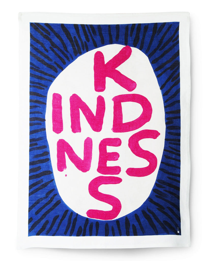 DAVID SHRIGLEY 'Kindness' (2019) Digitally Printed Tea Towel