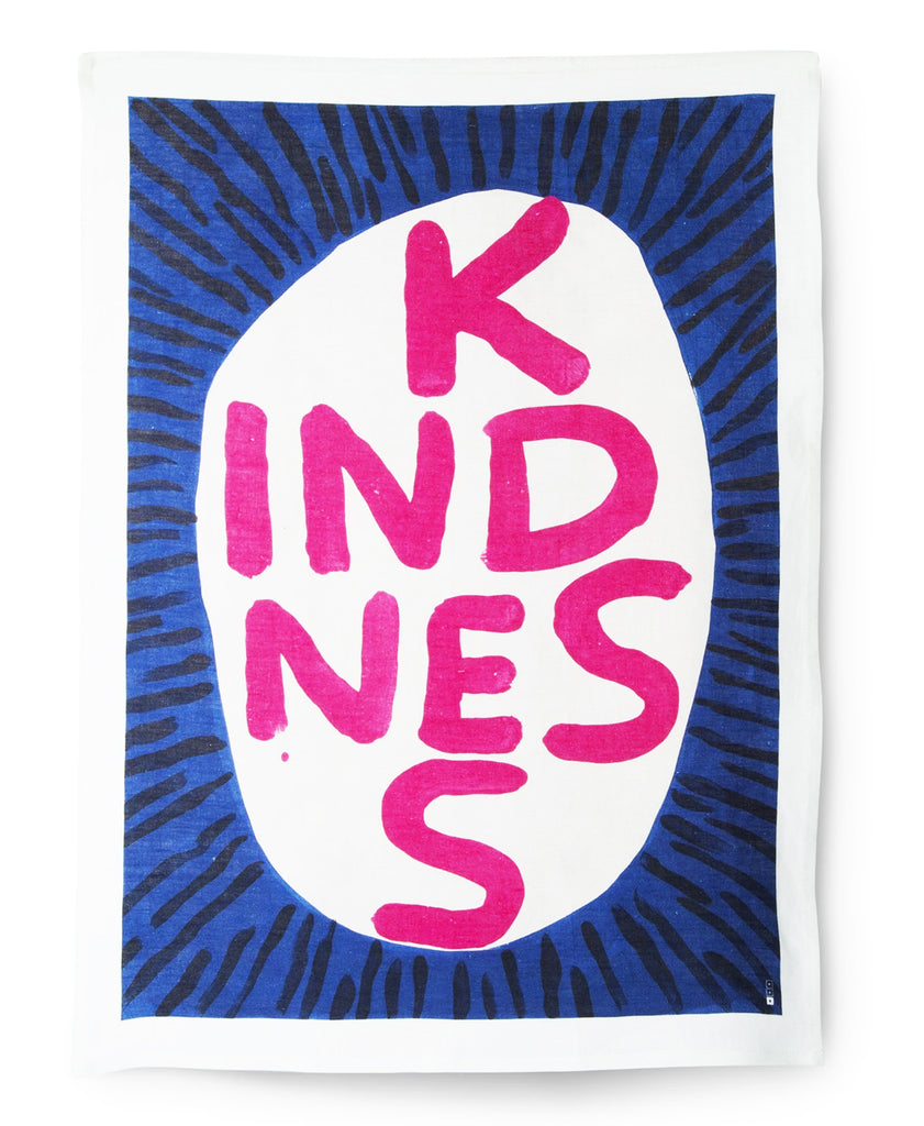 DAVID SHRIGLEY 'Kindness' (2019) Digitally Printed Tea Towel - Signari Gallery 