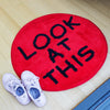 DAVID SHRIGLEY 'Look At This' (2019) Red Floor Rug/Mat