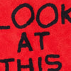 DAVID SHRIGLEY 'Look At This' (2019) Red Floor Rug/Mat