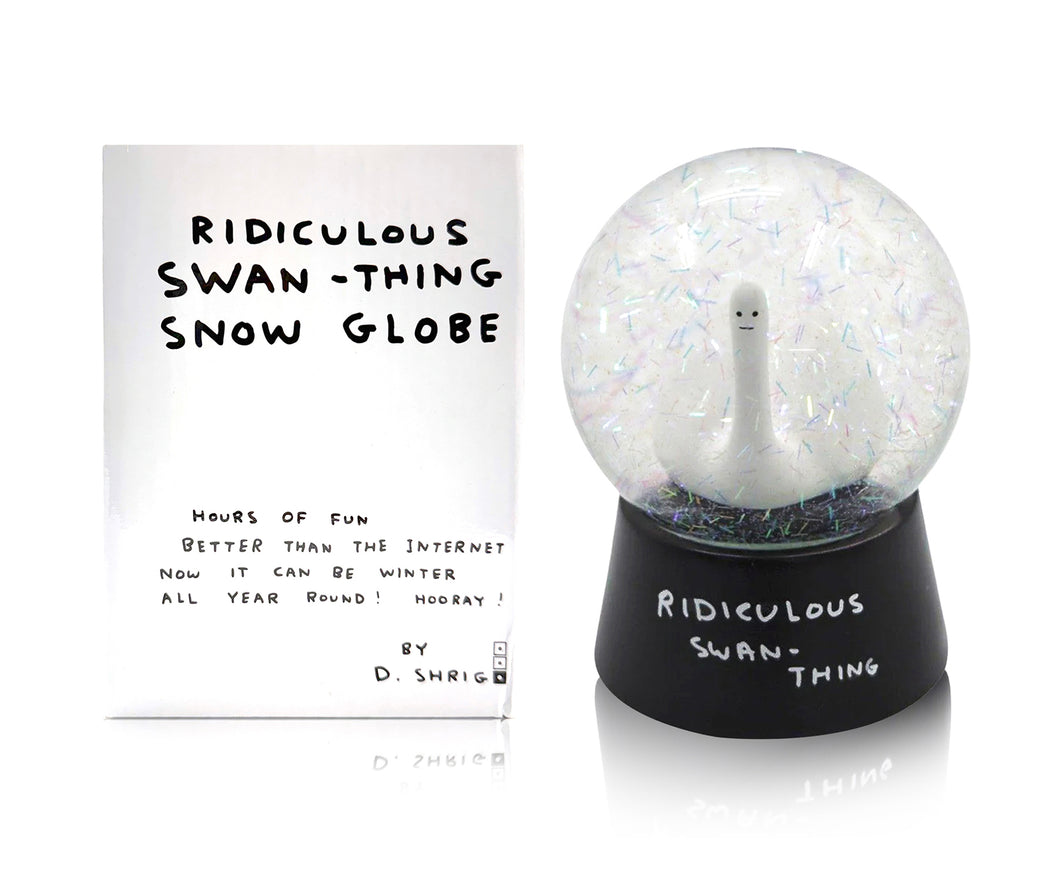 DAVID SHRIGLEY 'Ridiculous Swan-Thing' (2021) Collectible Snow Dome