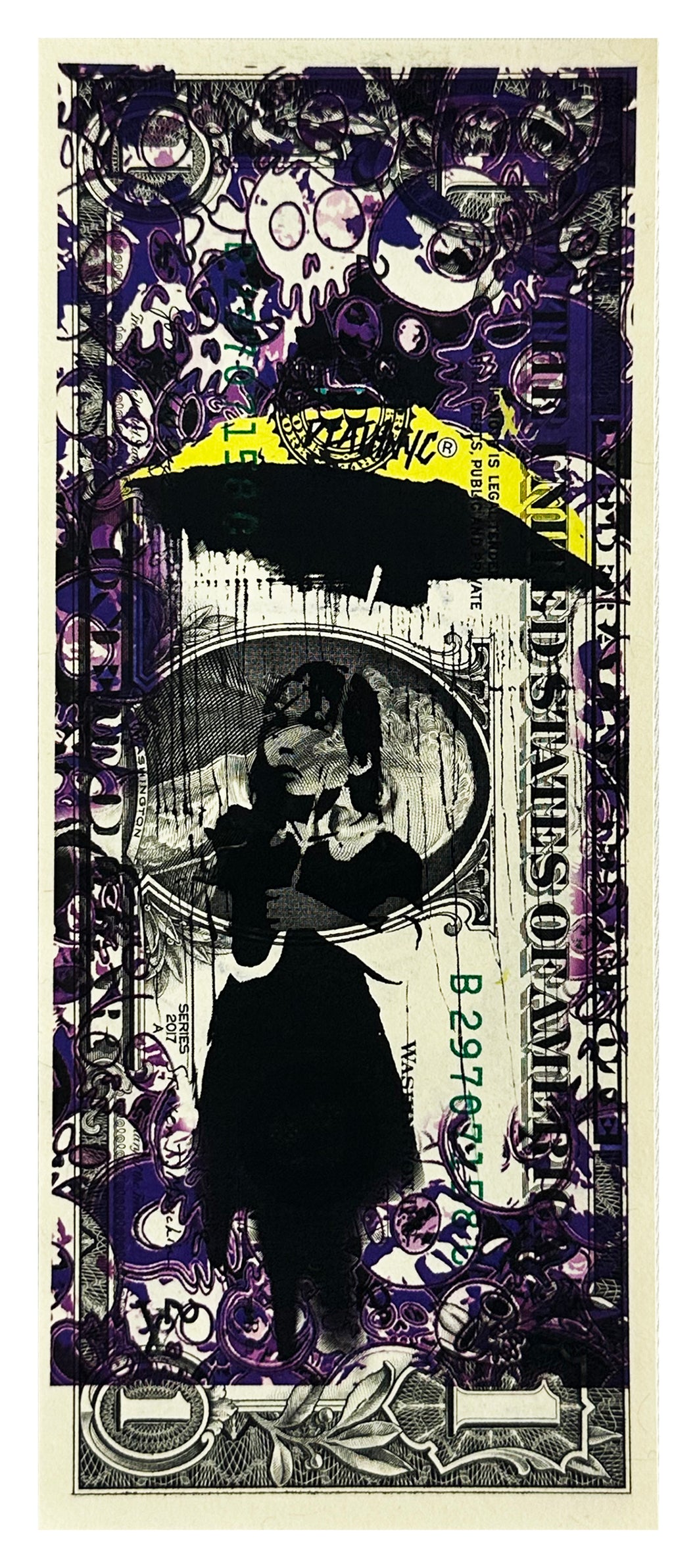 DEATH NYC 'Banksy x Murakami' Screen Print on Currency | Signari