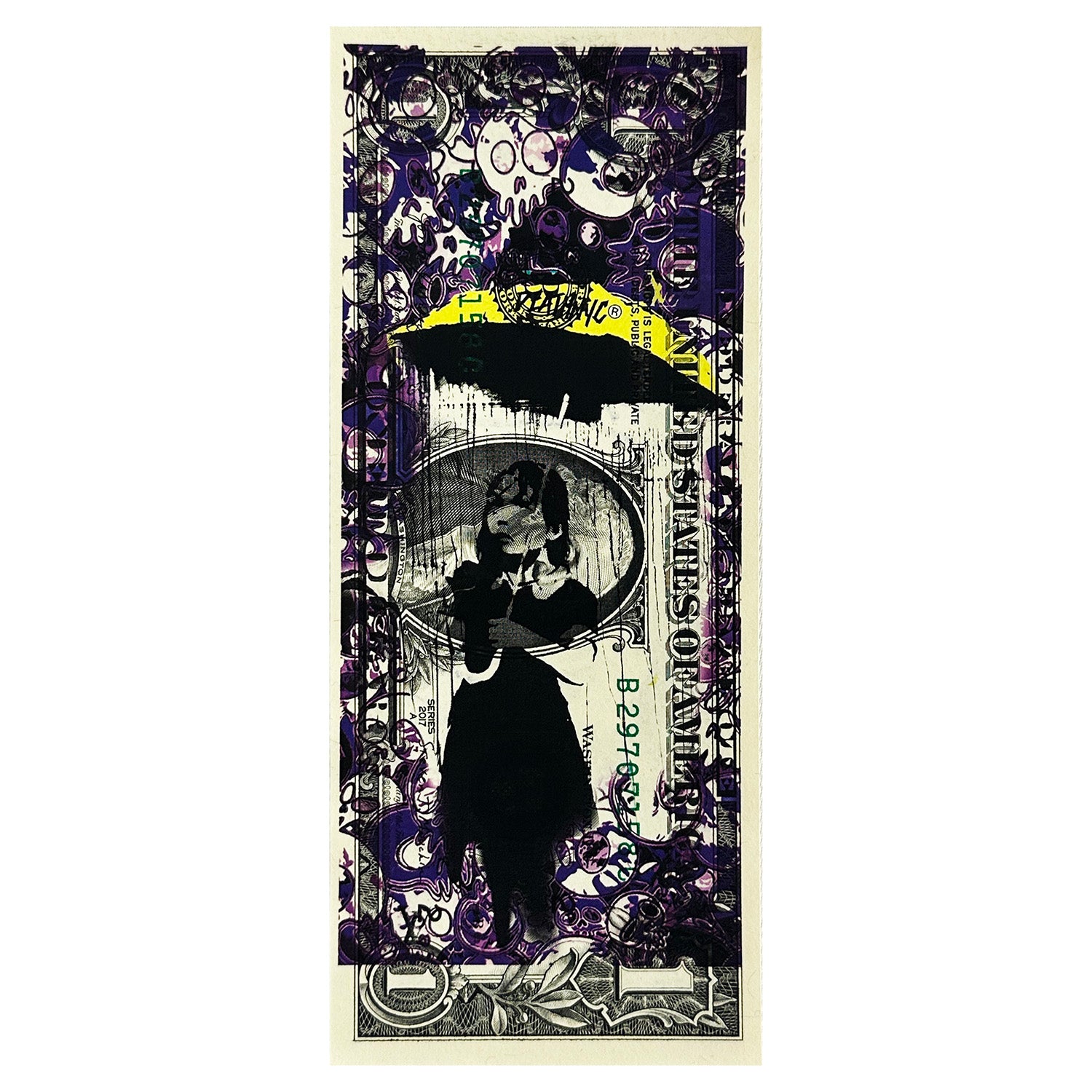 DEATH NYC 'Banksy x Murakami' Screen Print on Currency | Signari