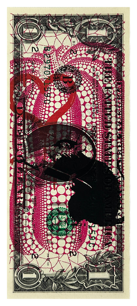 DEATH NYC 'Kusama Rat' Screen Print on Currency - Signari Gallery 
