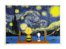 Load image into Gallery viewer, DEATH NYC &#39;Starry Night Peanuts&#39; Lithograph Print - Signari Gallery 