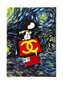 DEATH NYC 'Starry Night Snoopy' Lithograph Print - Signari Gallery 