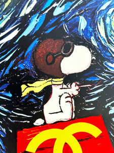 DEATH NYC 'Starry Night Snoopy' Lithograph Print - Signari Gallery 