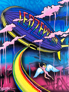 DOPED OUT M 'Stairway to Heaven' Original on Wrapped Canvas - Signari Gallery 