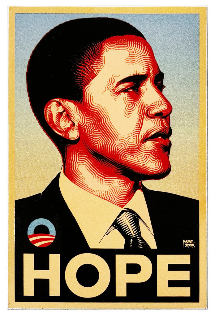 EL MAC 'Obama: Hope' (2008) Rare Original Promotional Sticker