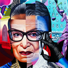 Load image into Gallery viewer, ELLE 'RBG' (2020) Rare Giclee Hand-Embellished Gold Leaf - Signari Gallery 