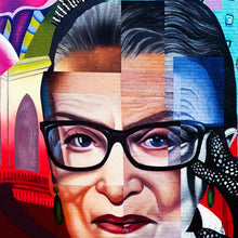 Load image into Gallery viewer, ELLE 'RBG' (2020) Rare Giclee Hand-Embellished Gold Leaf - Signari Gallery 