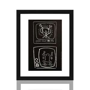 ERIC ORR x KEITH HARING 'Untitled TVs' (2023) Original Framed Show Card