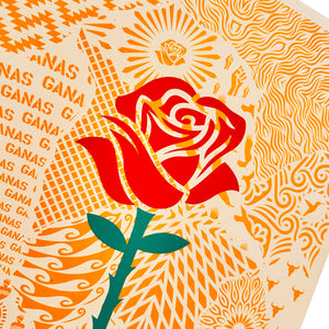 ERNESTO YERENA 'Dignity Rose Ganas Collage' (2020) Rare Screen Print - Signari Gallery 